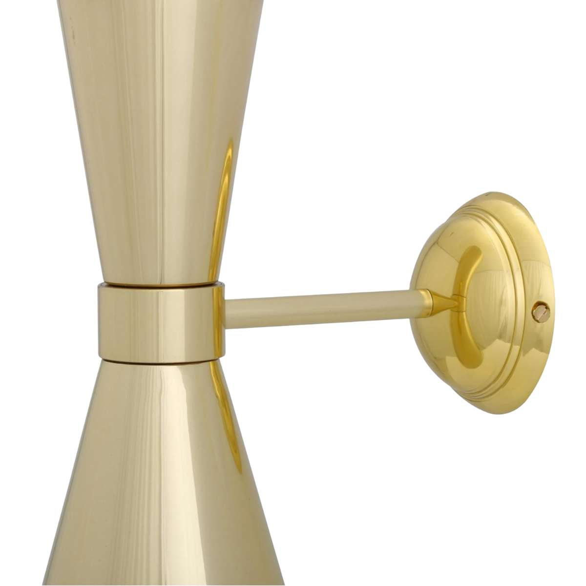 AMIAS - Mid Century Double Brass Cone Wall Light