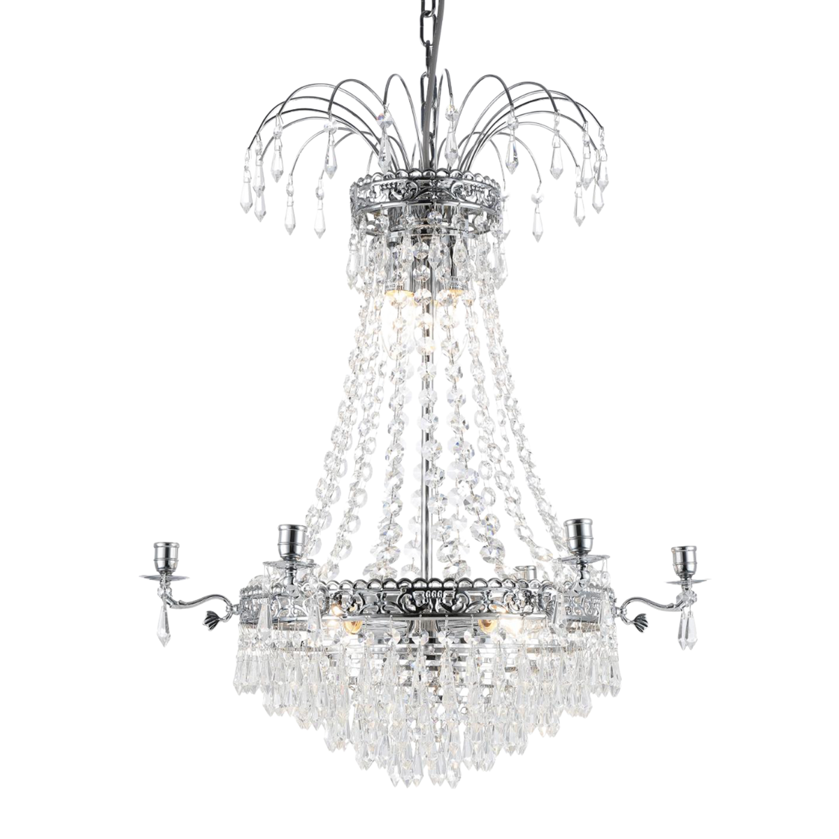 EMPIRE CLASSIC 6-Arm - Liten Krom. D55xH68