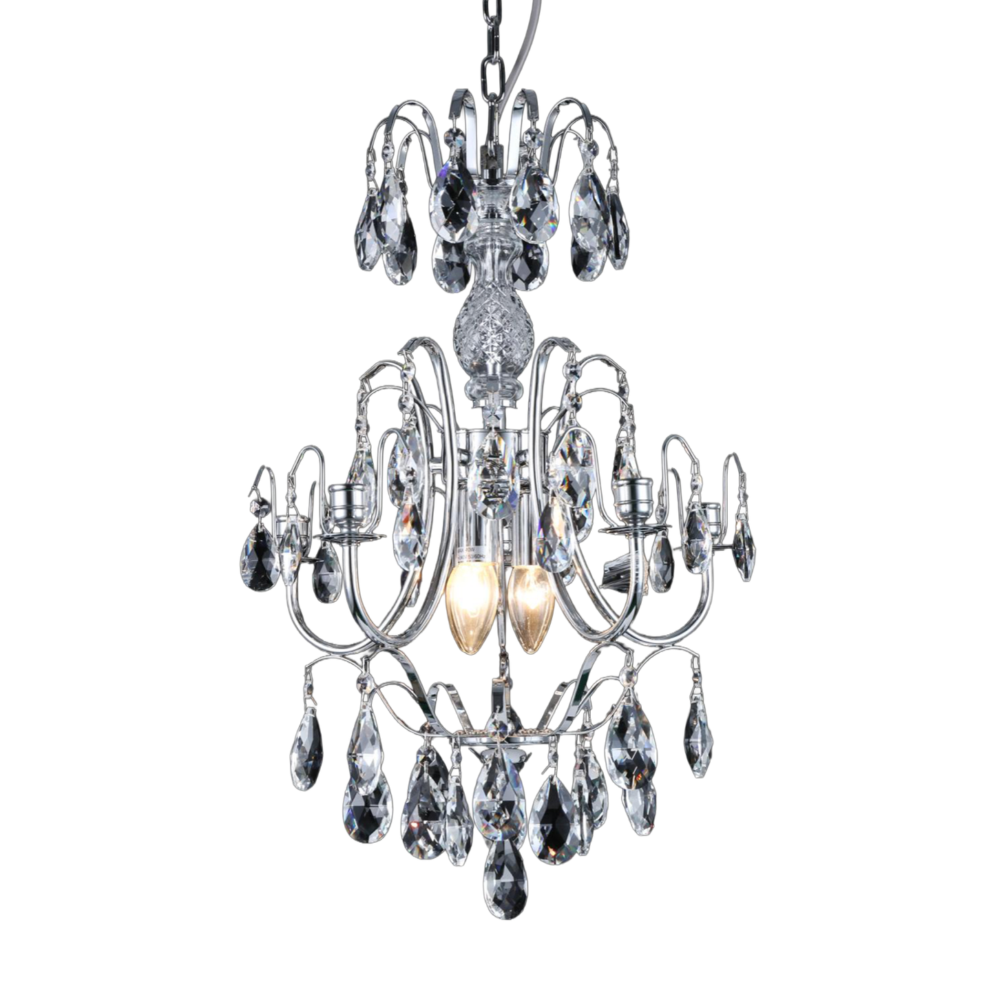CHARLOTTE BAROCKKRONA 5-Arm - Liten Krom. D40xH60