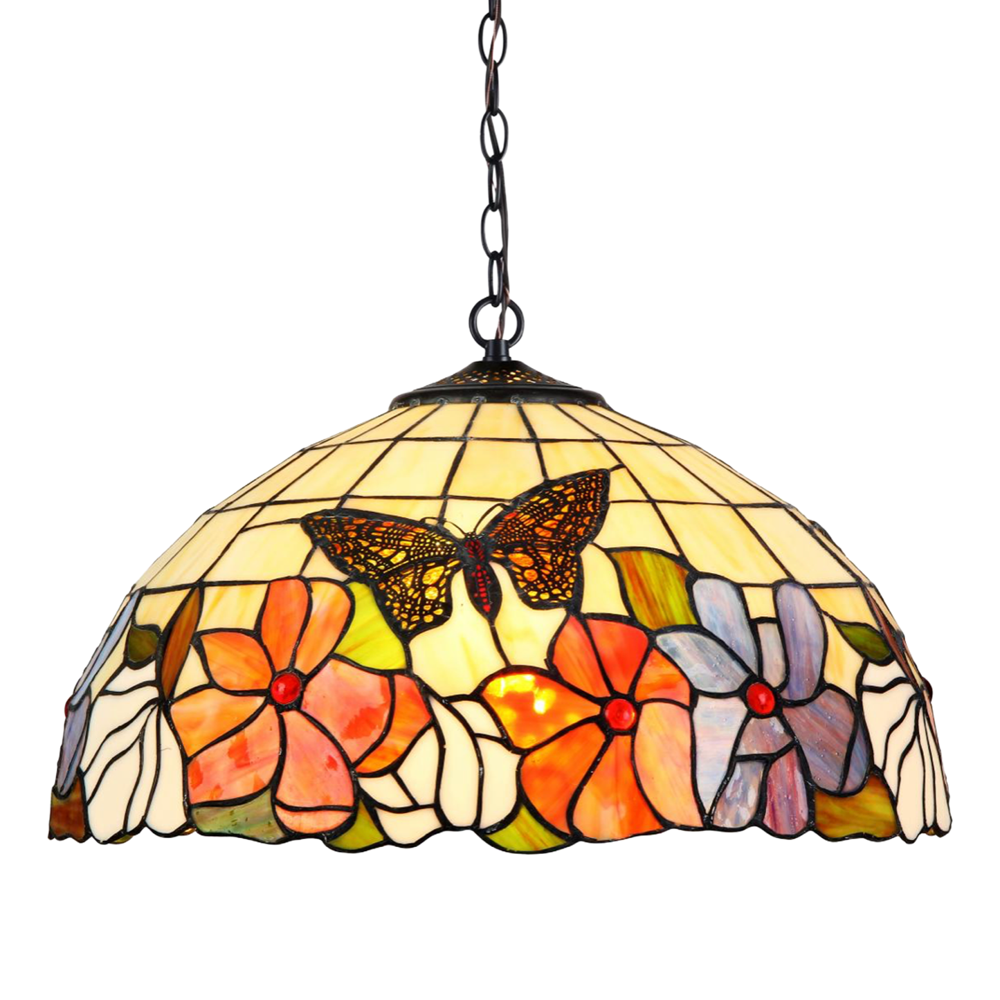 TROPISK Tiffany Taklampa. Diam 50cm