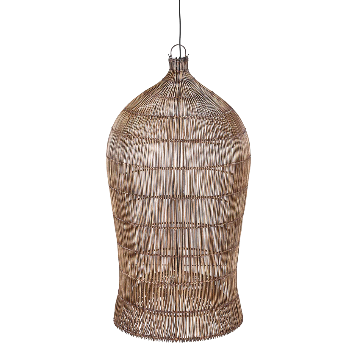 THE WOVEN BELL PENDANT - Dark Walnut XL (Höjd 112cm)