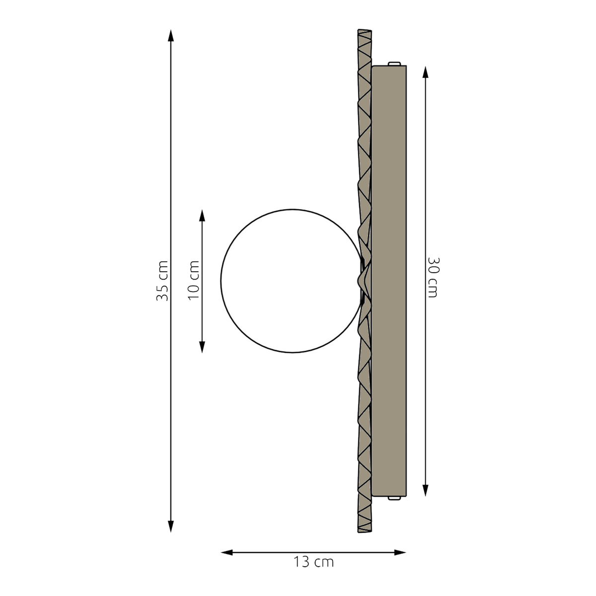 VÄGGLAMPA UMBRA L K1 - D: 35cm
