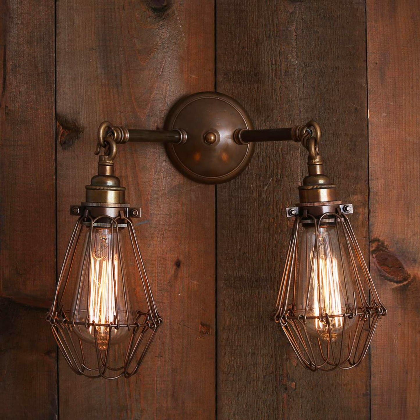 RIGO - Double Cage Vintage Wall Light