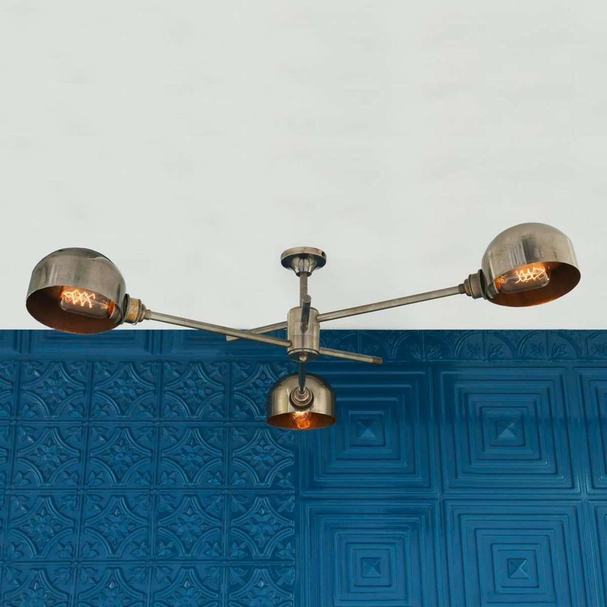 SAN JOSE - Vintage Flush Chandelier, Three-Arm
