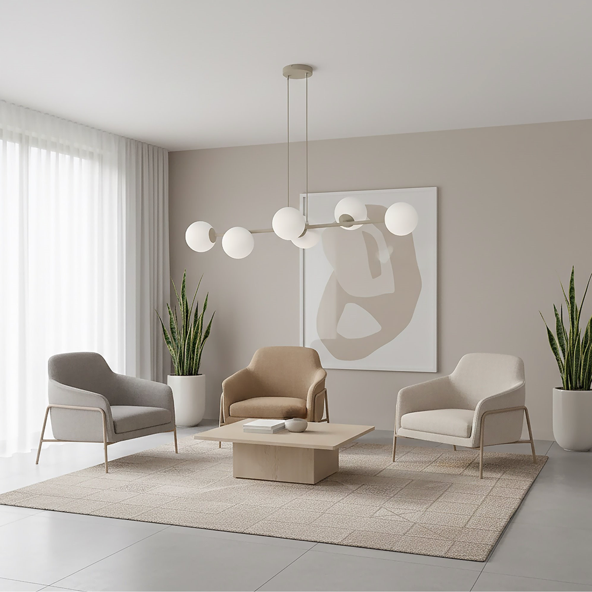 TAKLAMPA MAGNUS 6 - Mokka 110cm