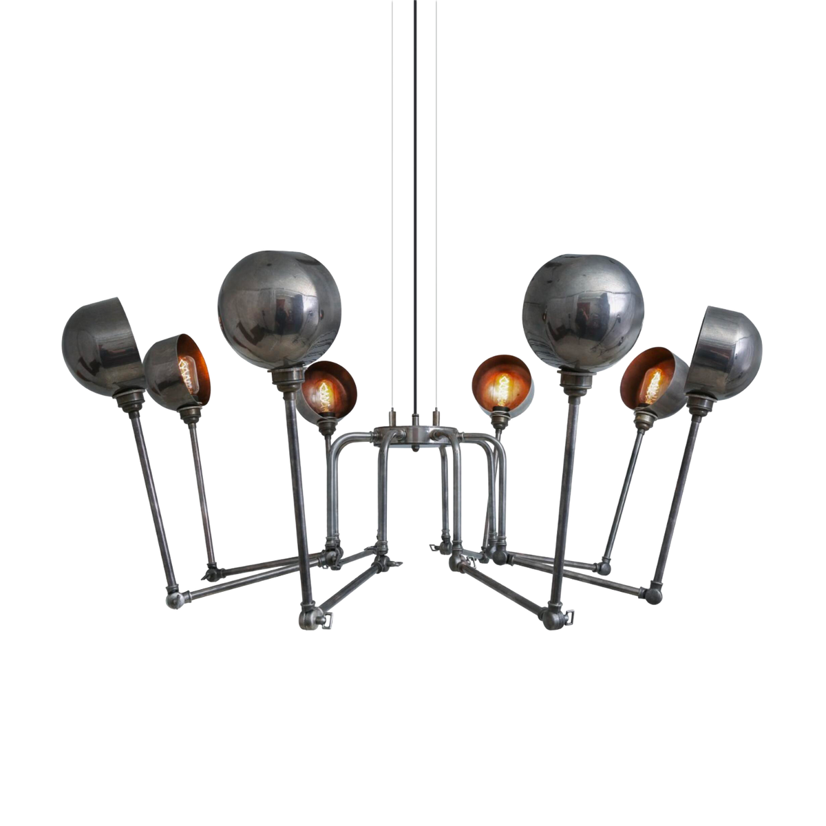 SAN JOSE - Eight Arm Brass Chandelier