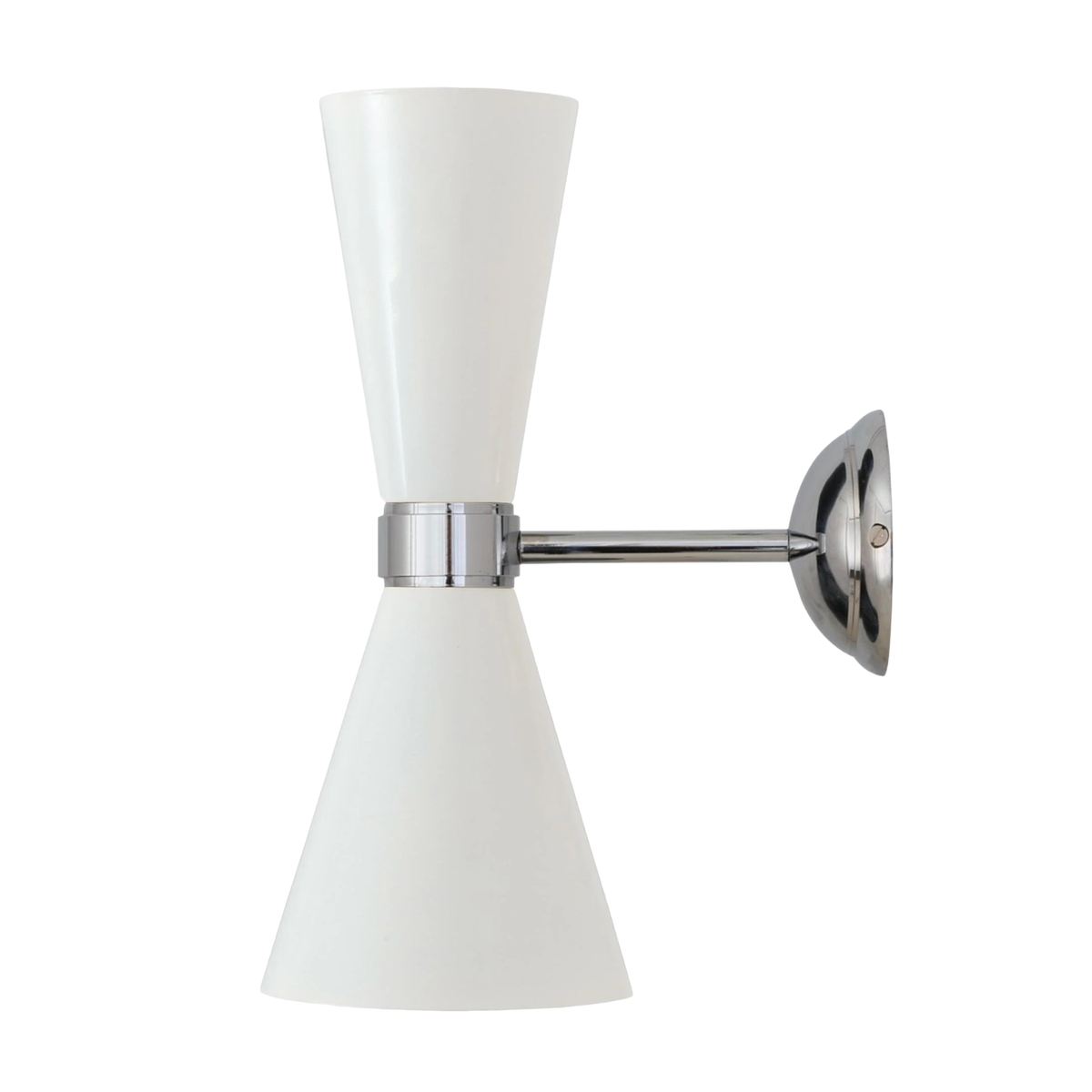 CAIRO - Mid-Century Double Cone Chrome Wall Light