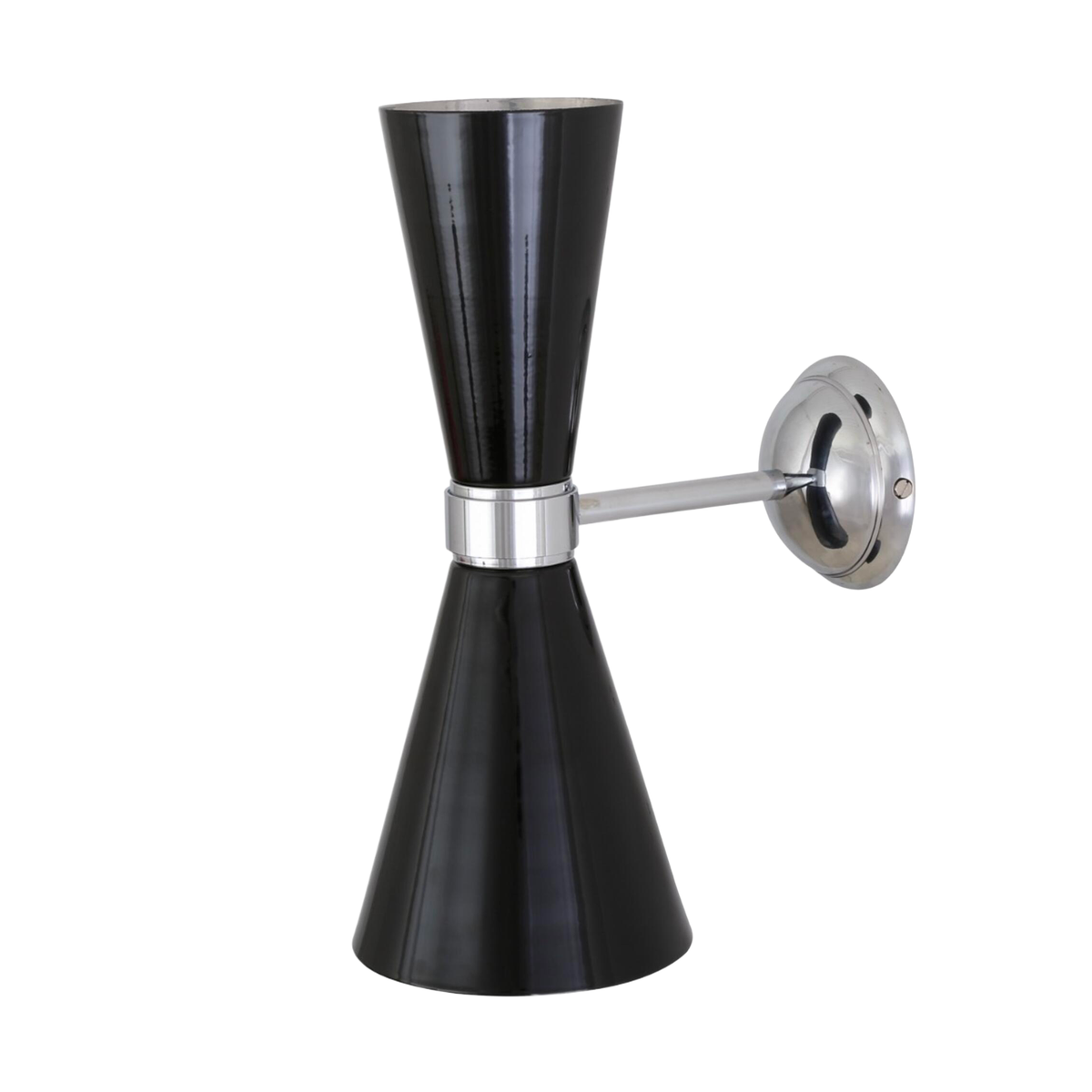 CAIRO - Mid-Century Double Cone Chrome Wall Light