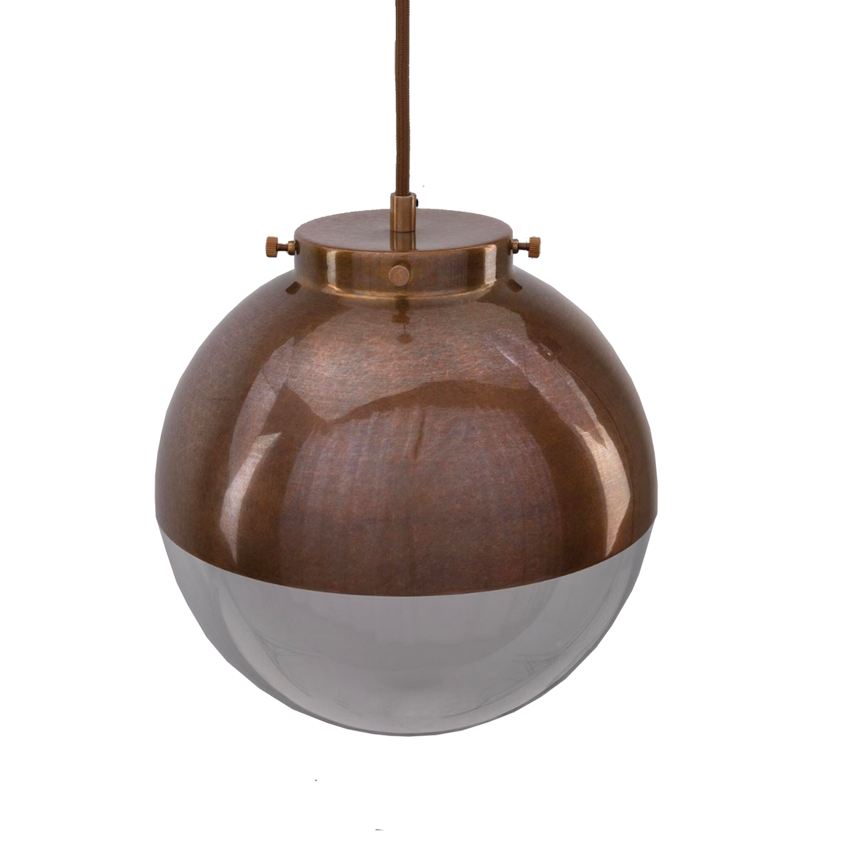 FLORENCE - Brass and Glass Globe Pendant Light