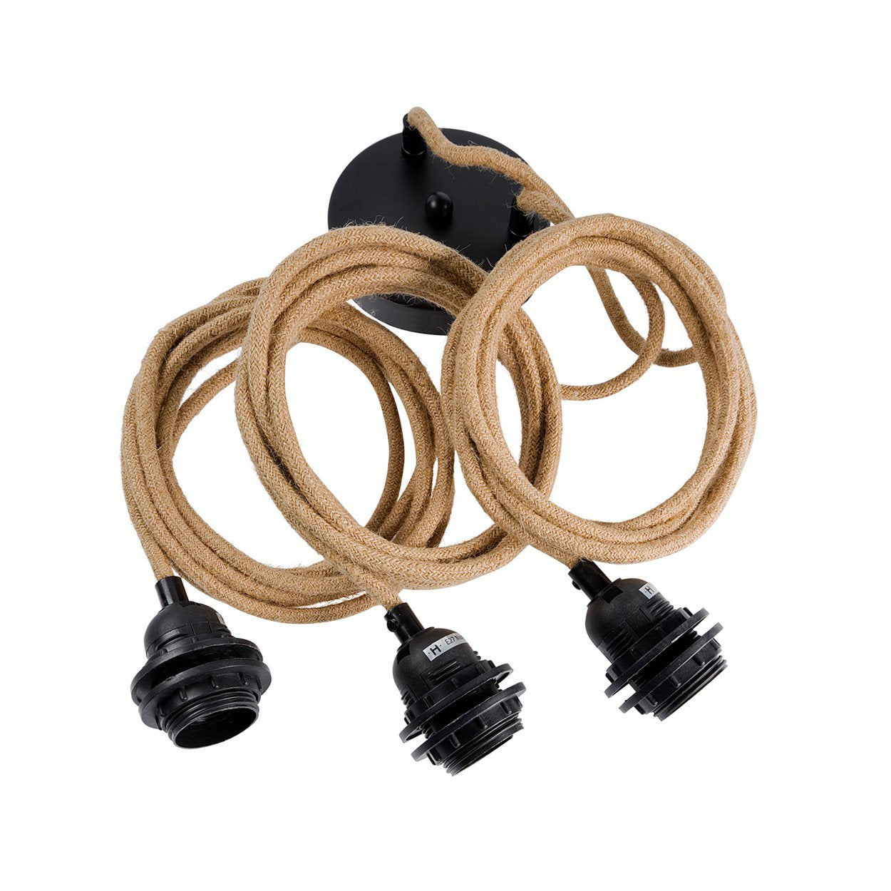 FITTING LAMPS CEILING - Natural Black 3 Fittings