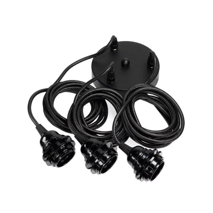 FITTING LAMPS CEILING - Black 3 Fittings