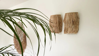 THE ABACA WALL APPLIQUE - Natural S