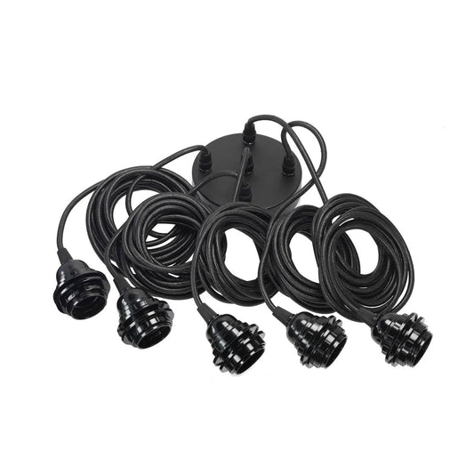 FITTING LAMPS CEILING - Black 5 Fittings
