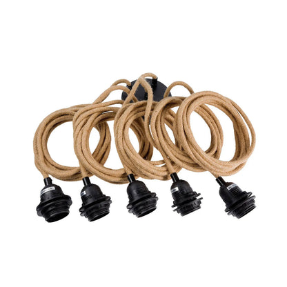 FITTING LAMPS CEILING - Natural Black 5 Fittings