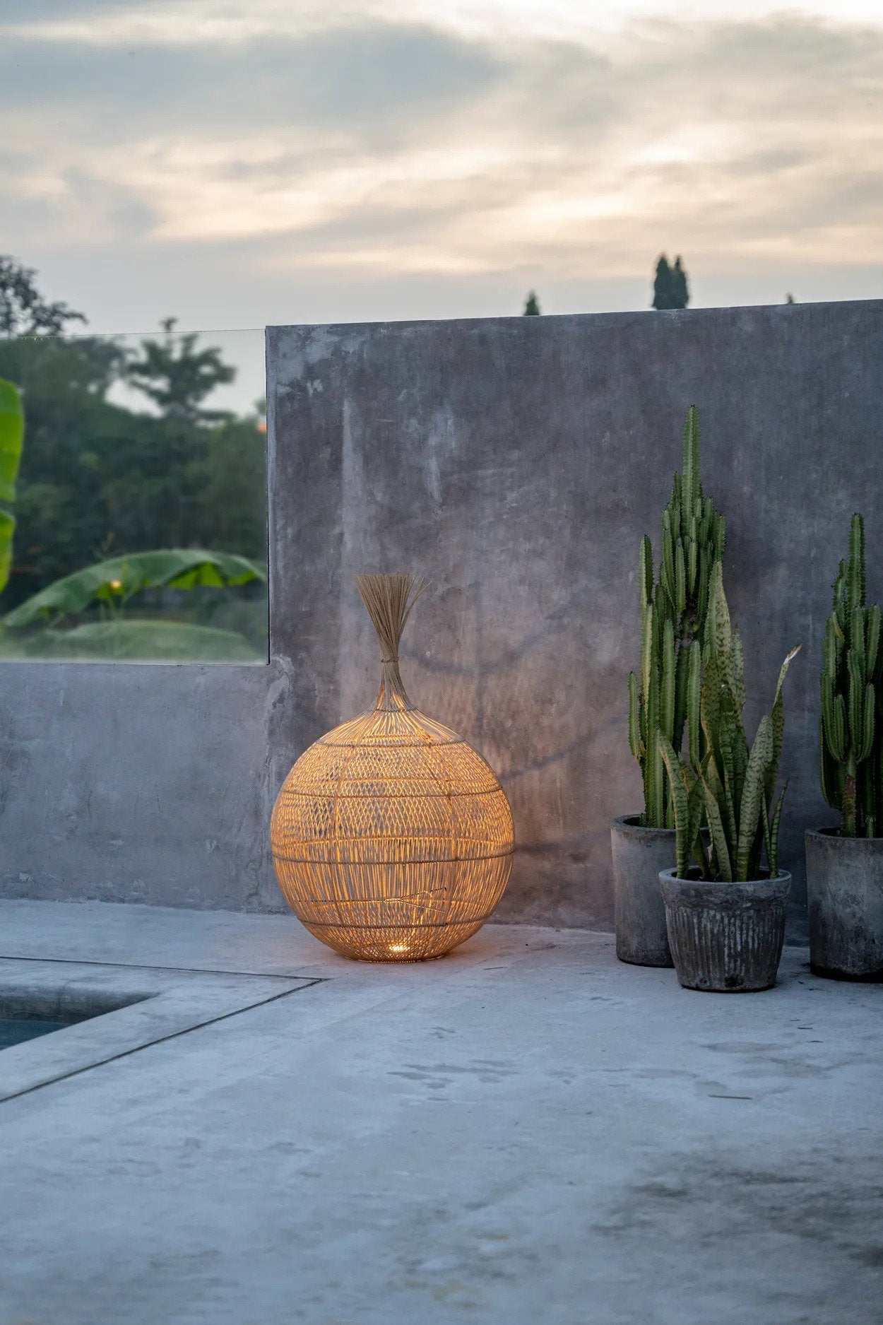 THE WONTON FLOOR LAMP - Pendant Natural