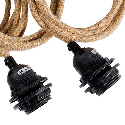 FITTING LAMPS CEILING - Natural Black 3 Fittings