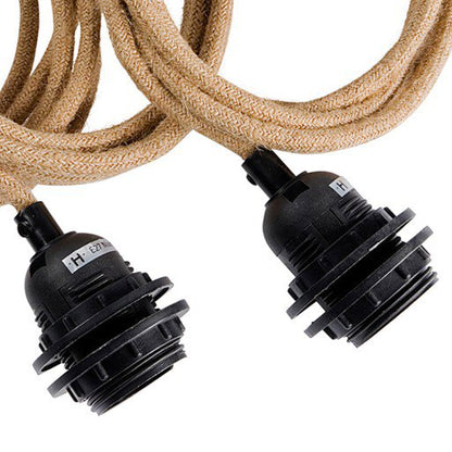 FITTING LAMPS CEILING - Natural Black 3 Fittings