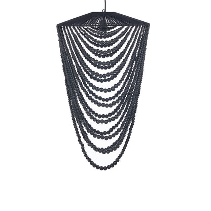THE WOODEN BEAD CHANDELIER - Black L