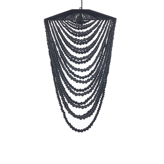 THE WOODEN BEAD CHANDELIER - Black L