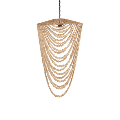 THE WOODEN BEAD CHANDELIER - Natural L