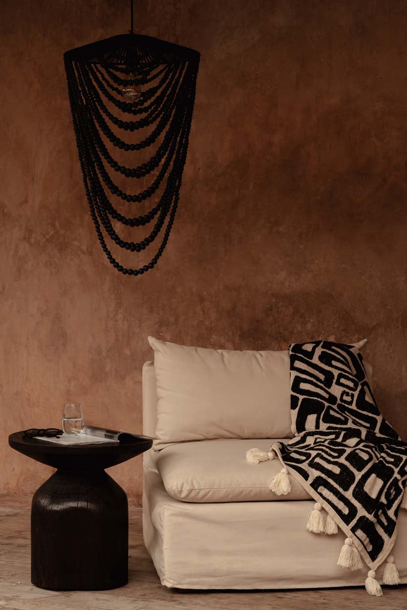 THE WOODEN BEAD CHANDELIER - Black L
