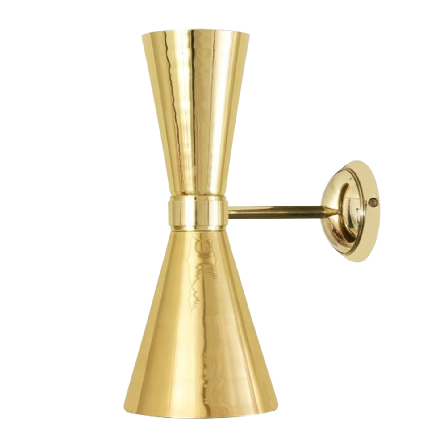 AMIAS - Mid Century Double Brass Cone Wall Light