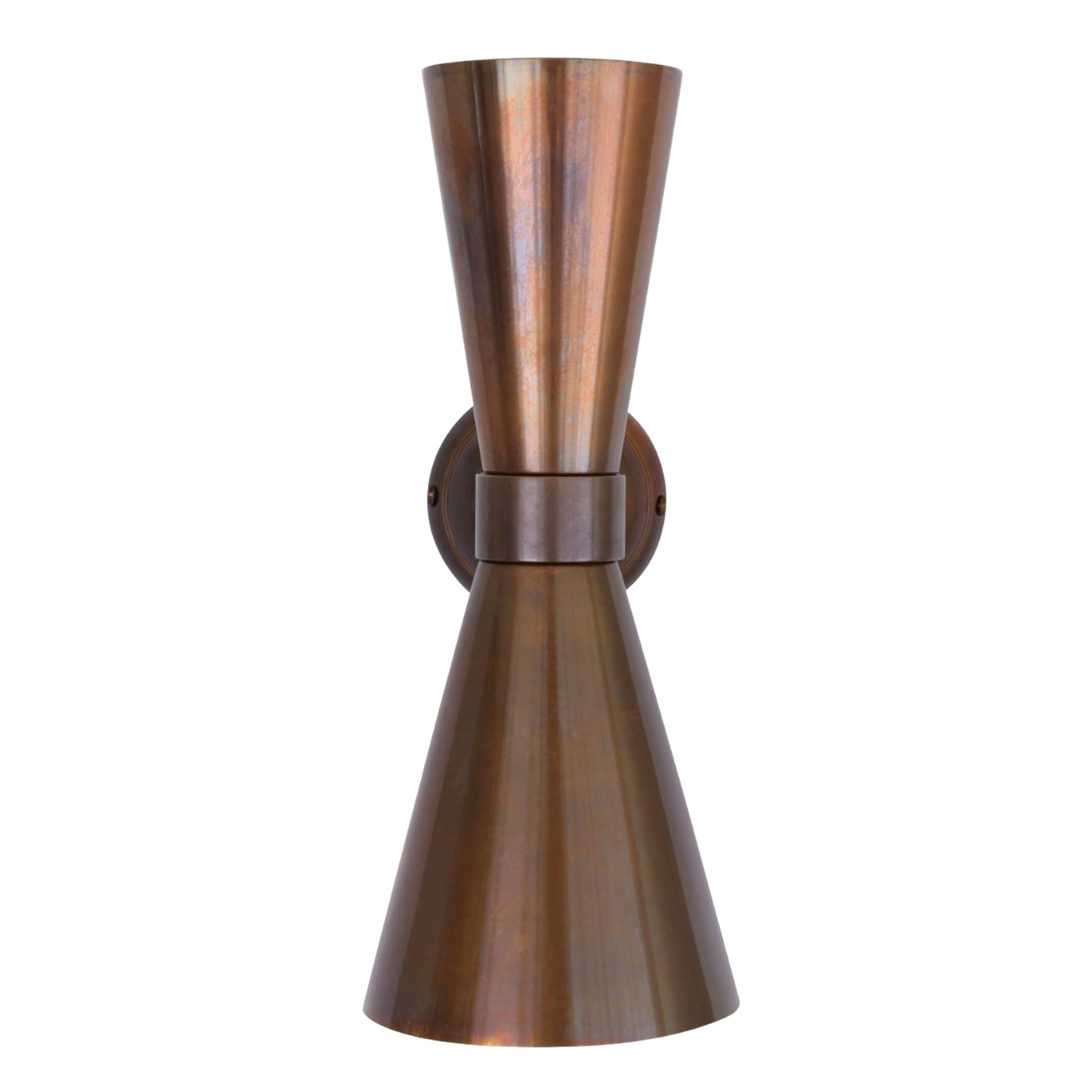 AMIAS - Mid Century Double Brass Cone Wall Light