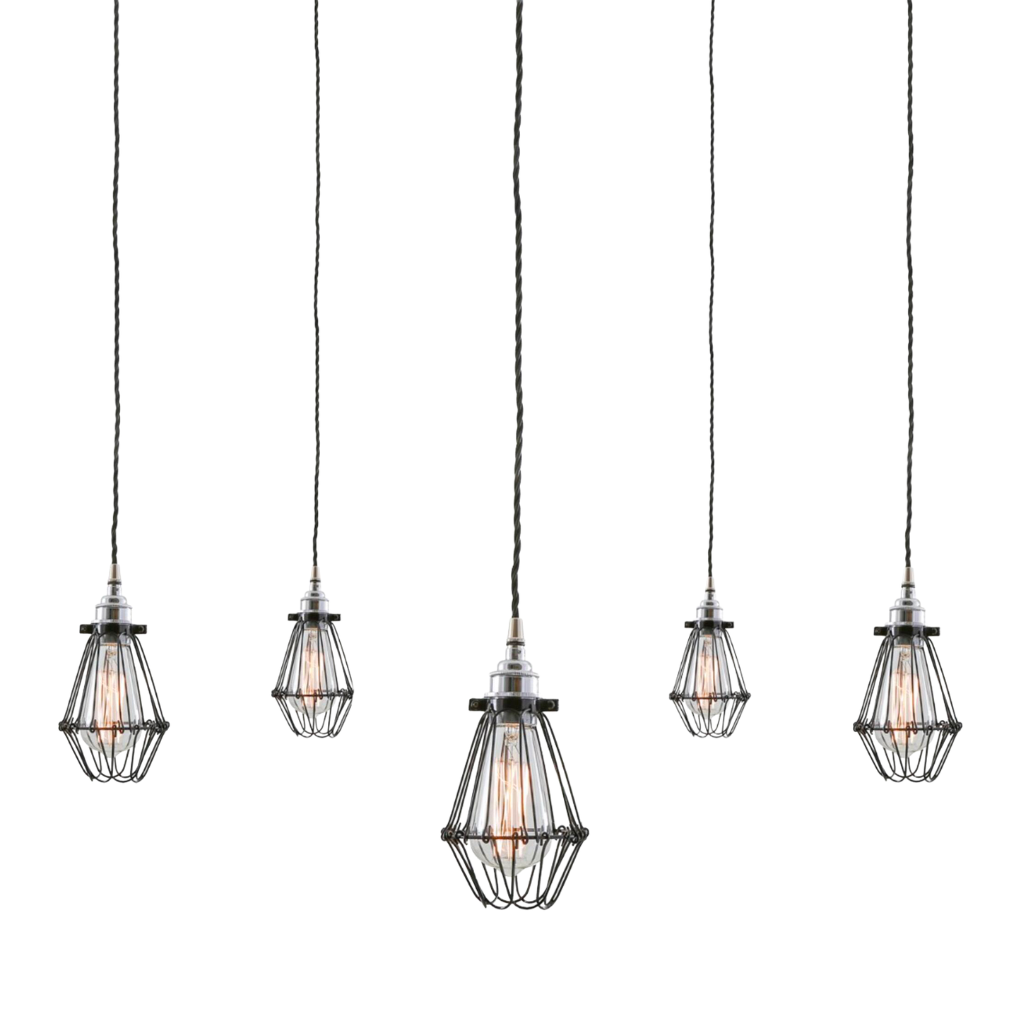 PRAIA - Cage Pendant Cluster, Five Light