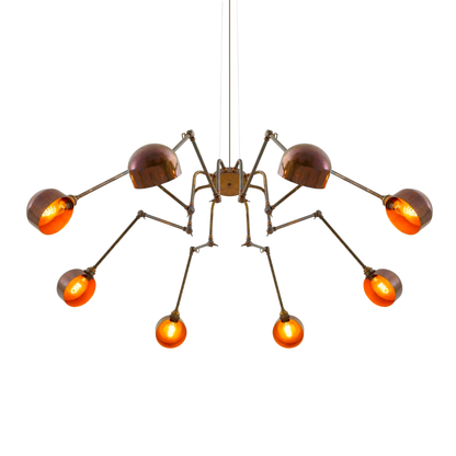 SAN JOSE - Eight Arm Brass Chandelier