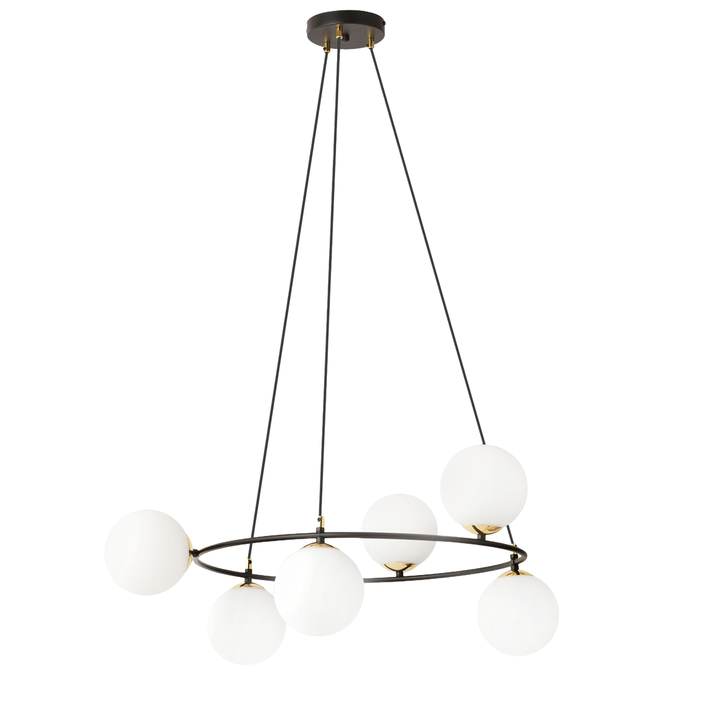 AZURA - Taklampa med 6 opalvita glas