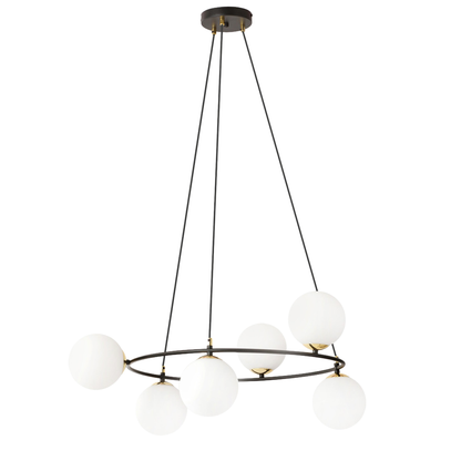 AZURA - Taklampa med 6 opalvita glas