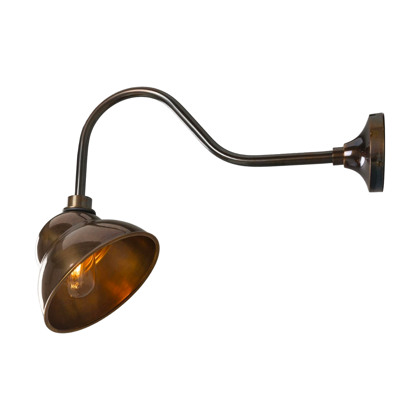 SANFORD - Vintage Brass Outdoor Sign Light 24cm IP65
