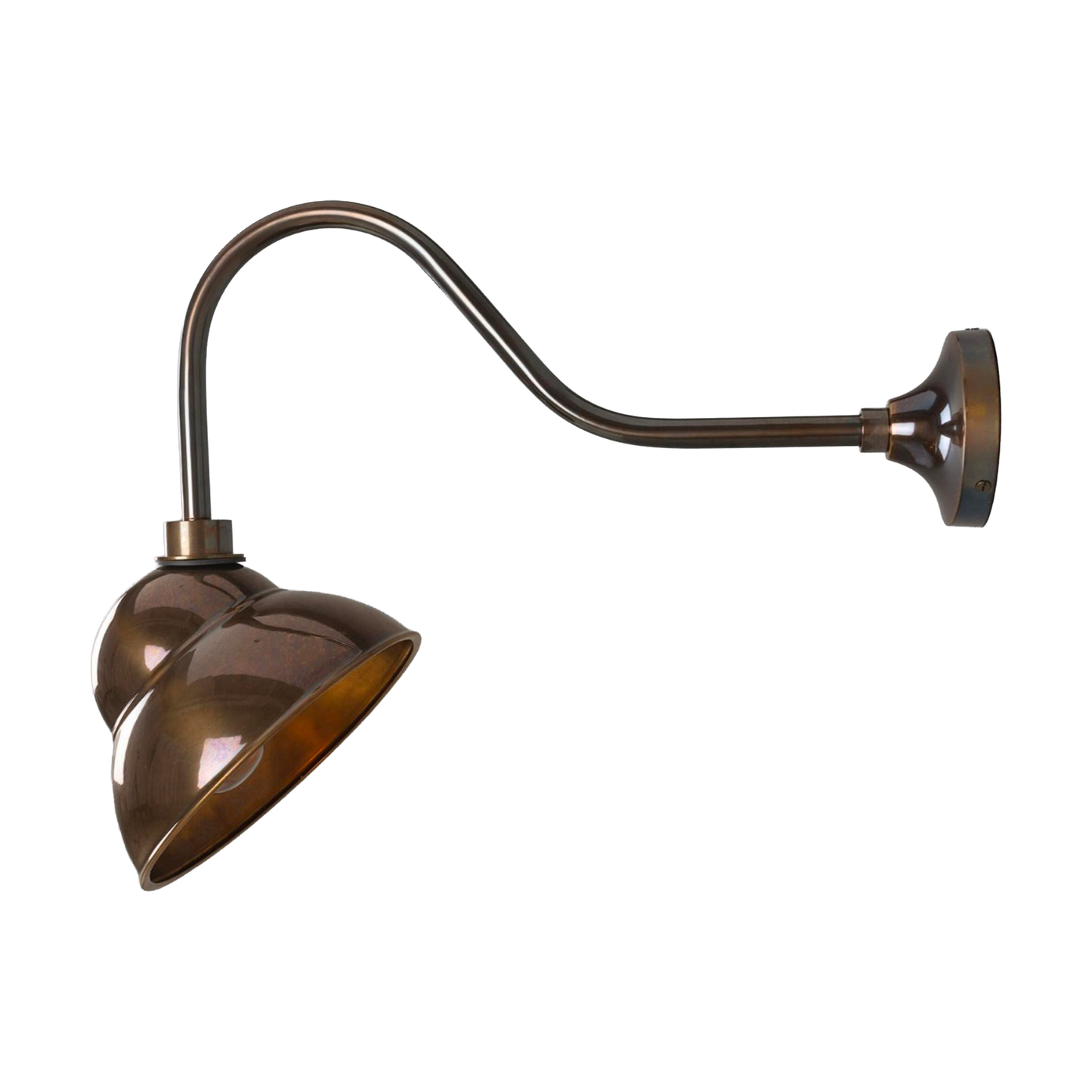 SANFORD - Vintage Brass Outdoor Sign Light 24cm IP65