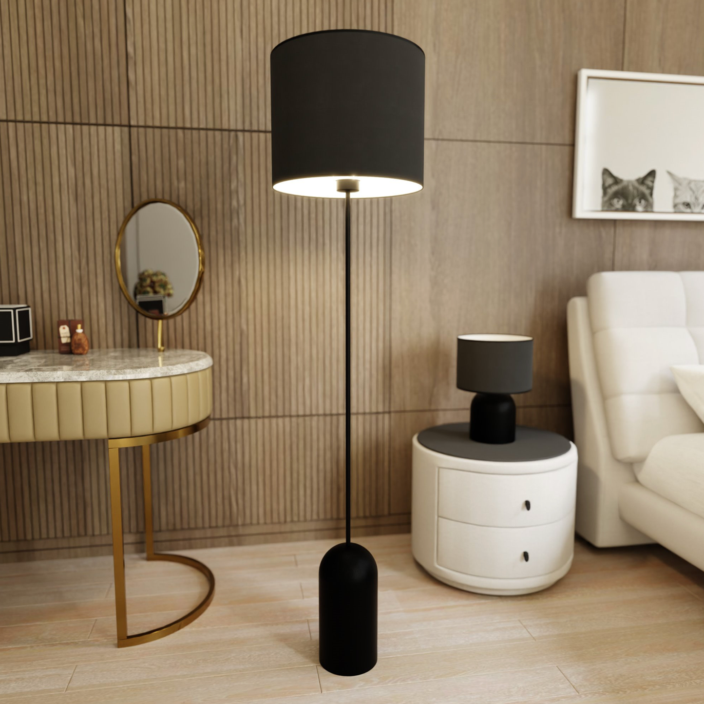 ASPEN - Golvlampa med skärm