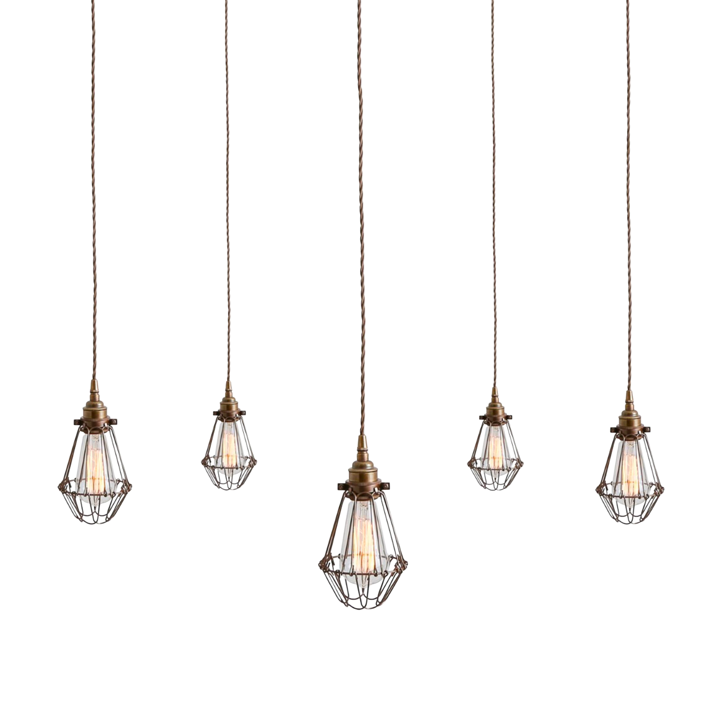 PRAIA - Cage Pendant Cluster, Five Light