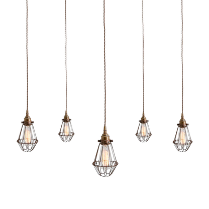 PRAIA - Cage Pendant Cluster, Five Light