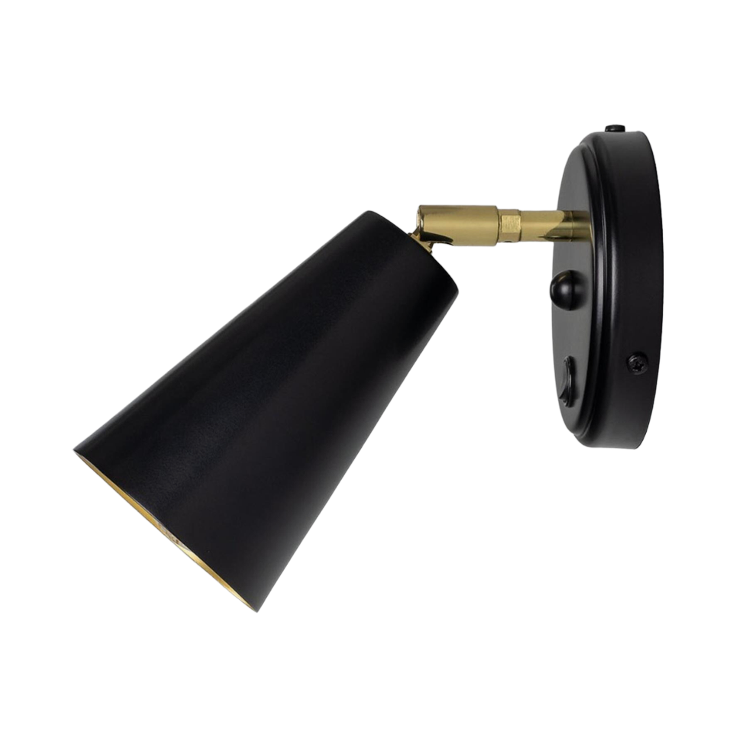 CASHEL - Adjustable Brass Cone Wall Light 12cm