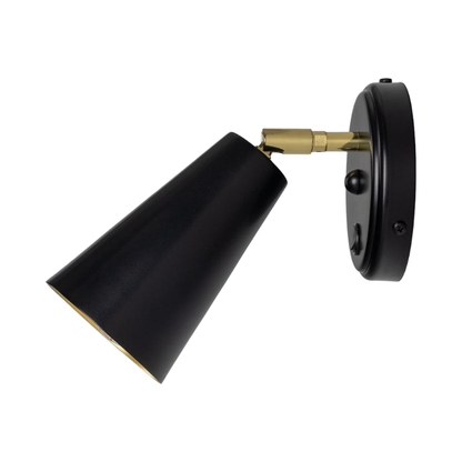 CASHEL - Adjustable Brass Cone Wall Light 12cm