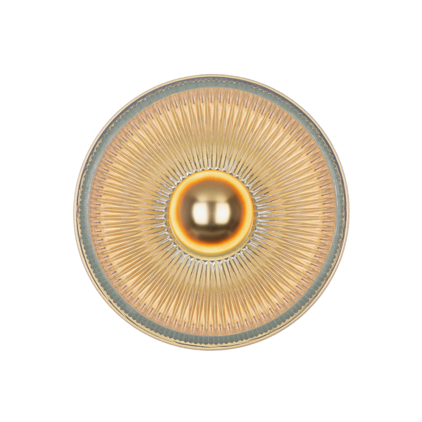 ECLIPSE - Prismatic Brass Glass Dish Wall Light
