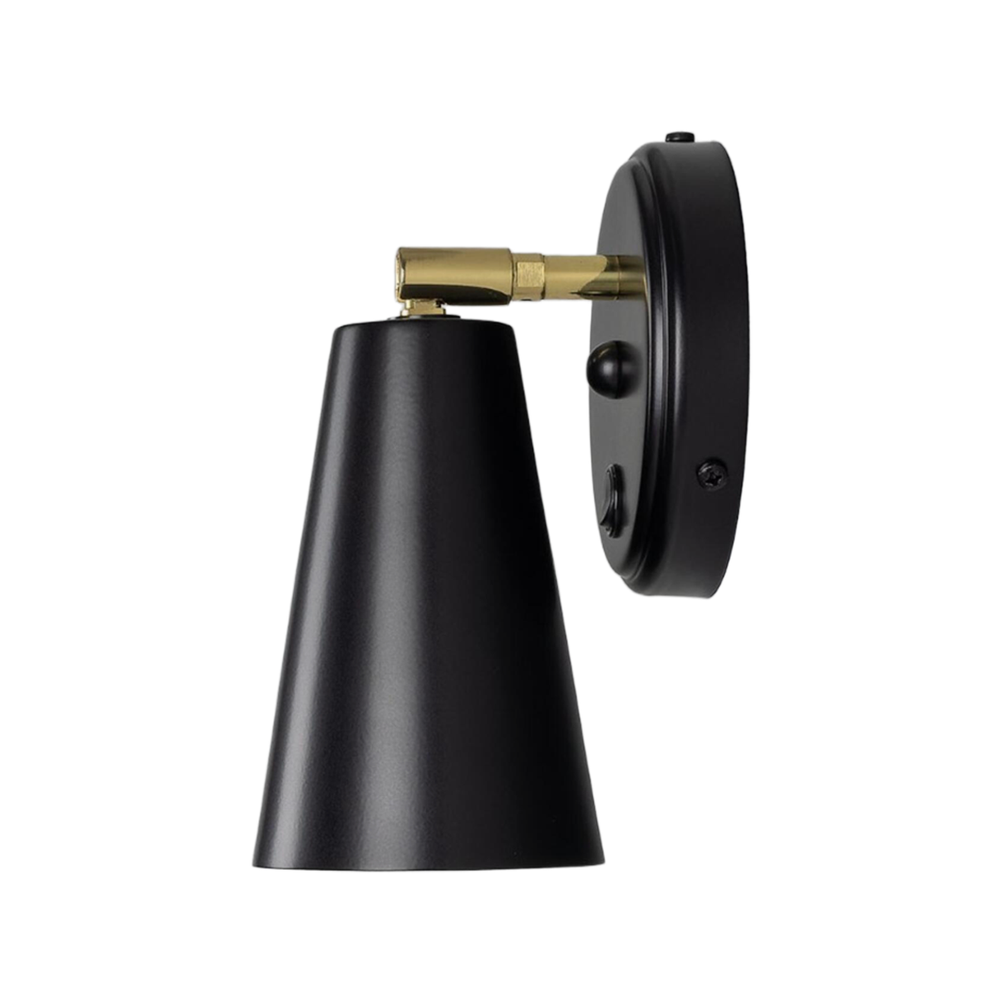 CASHEL - Adjustable Brass Cone Wall Light 12cm