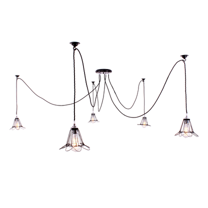 PRAIA - Cage Pendant Cluster, Five Light