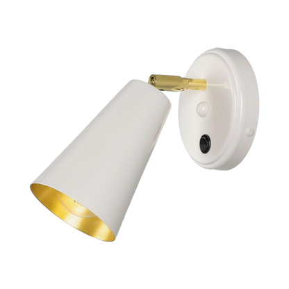CASHEL - Adjustable Brass Cone Wall Light 12cm