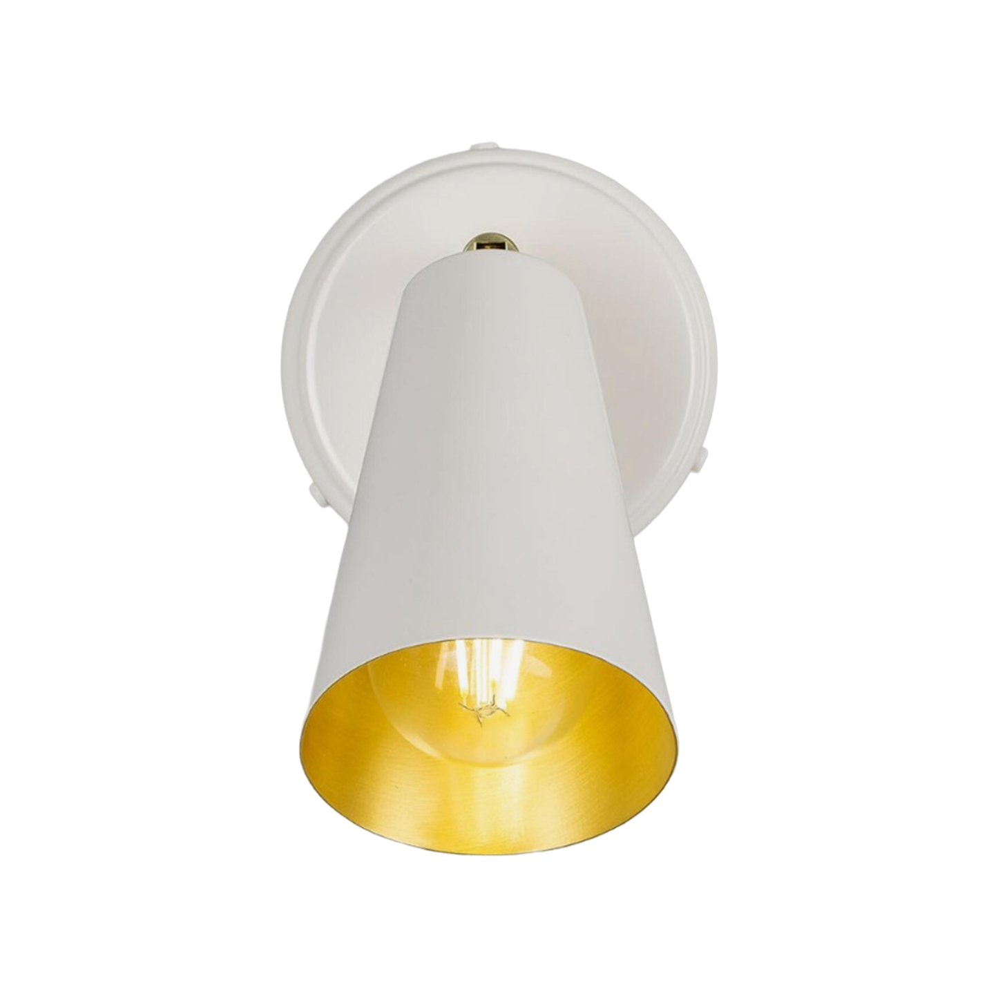 CASHEL - Adjustable Brass Cone Wall Light 12cm
