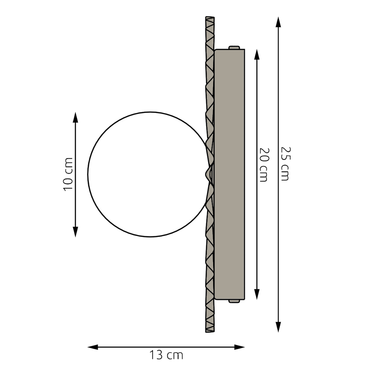 VÄGGLAMPA UMBRA M K1 - D: 25cm