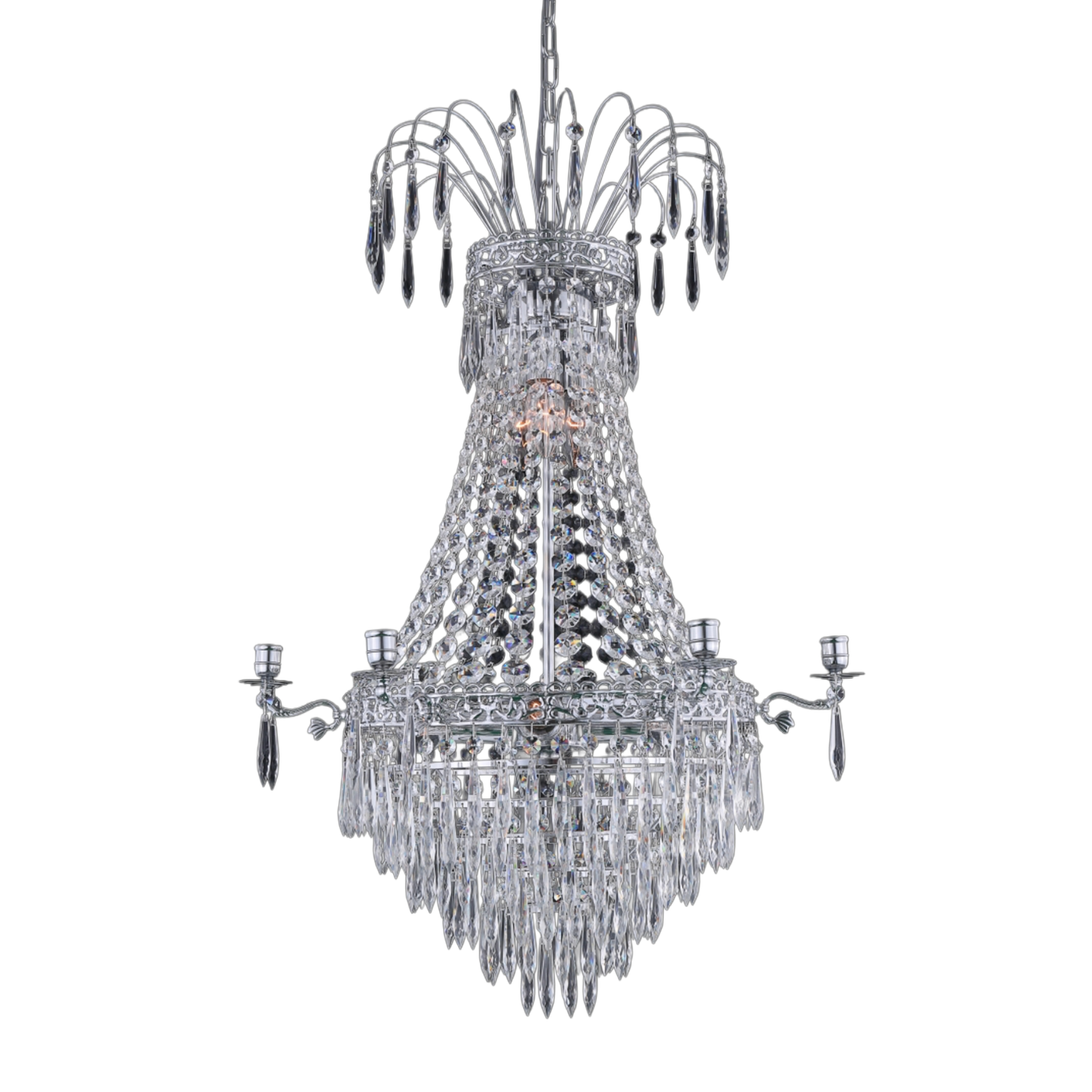 EMPIRE CLASSIC NY 6-Arm - Mellan Krom. D55xH84