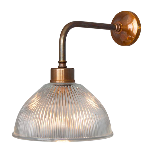 DHAKA - Vintage Prismatic Glass Dome Wall Light 19.5cm