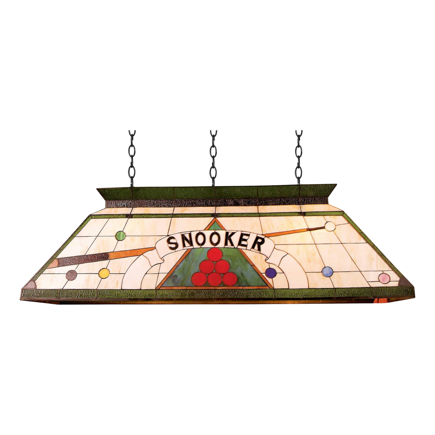 SNOOKER Tiffany Taklampa. L140xB45xH112