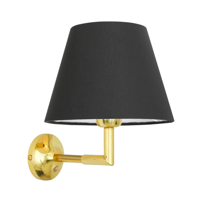KILKEE - Modern Brass Wall Light with Fabric Shade