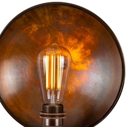 Chulainn Industrial Brass Dish Wall Light 25cm
