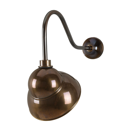 SANFORD - Vintage Brass Outdoor Sign Light 24cm IP65